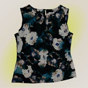 Calvin Klein Women's Floral Print Sleeveless Blouse L